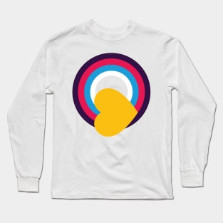 Polyamory Pride - Rainbow Heart - (New Colors) Long Sleeve T-Shirt